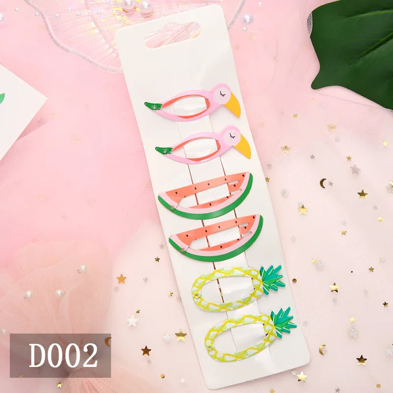 Hot Sale Girls Kawaii Cartoon Fruit BB Clip Snap Hair Clip Baby Hair Clips Pin Barrettes Accessories For Kids Girls
